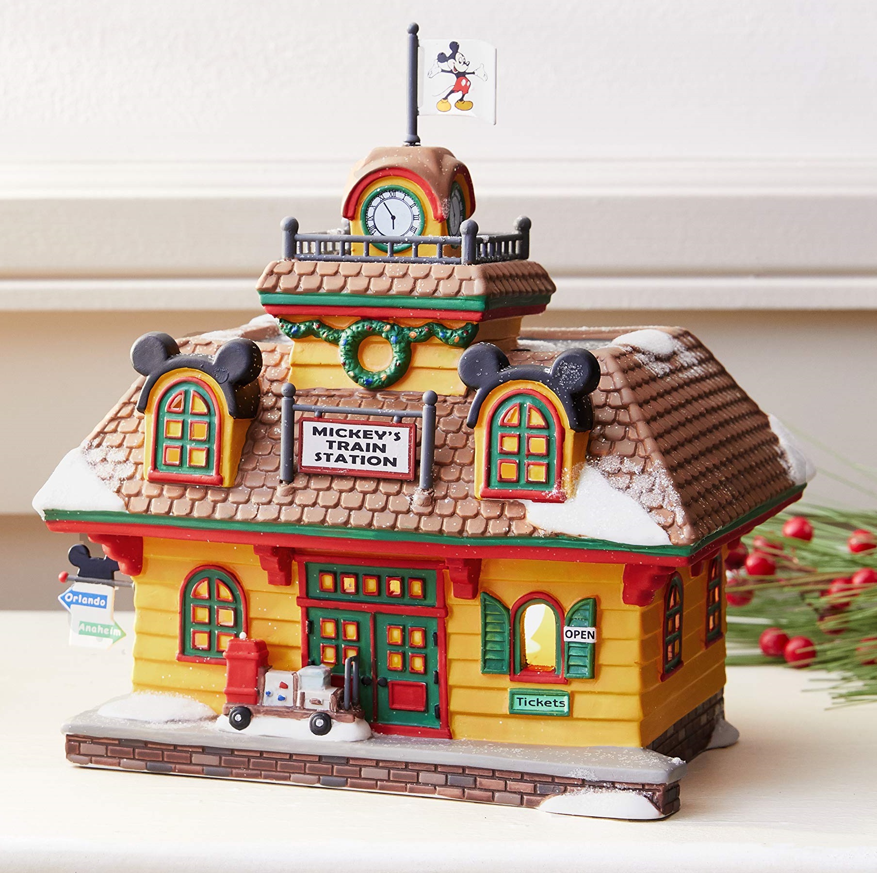 Department 56 Disney Village Mickey's Train Station #4032203 - Click Image to Close